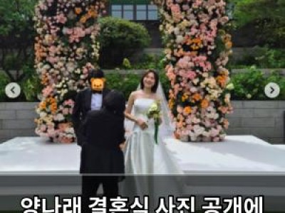 양나래 결혼식 사진 공개에 화들짝