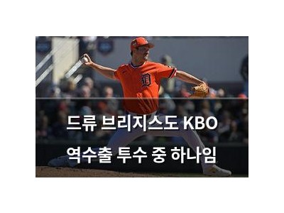 드류 브리지스도 KBO 역수출 투수 중 하나임
