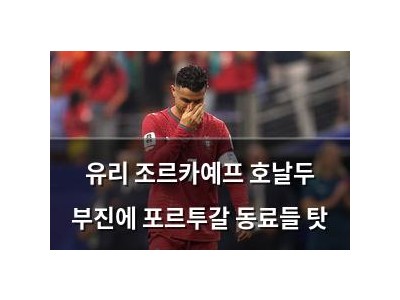유리 조르카예프 호날두 부진에 포르투갈 동료들 탓