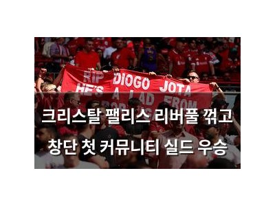 크리스탈 팰리스 리버풀 꺾고 창단 첫 커뮤니티 실드 우승