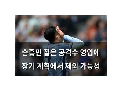 손흥민 젊은 공격수 영입에 장기 계획에서 제외 가능성