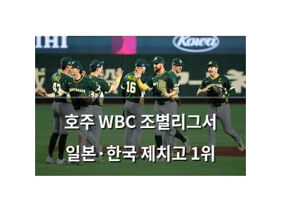호주 WBC 조별리그서 일본·한국 제치고 1위