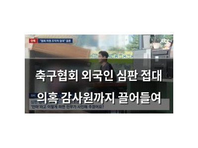 축구협회 외국인 심판 접대 의혹 감사원까지 끌어들여